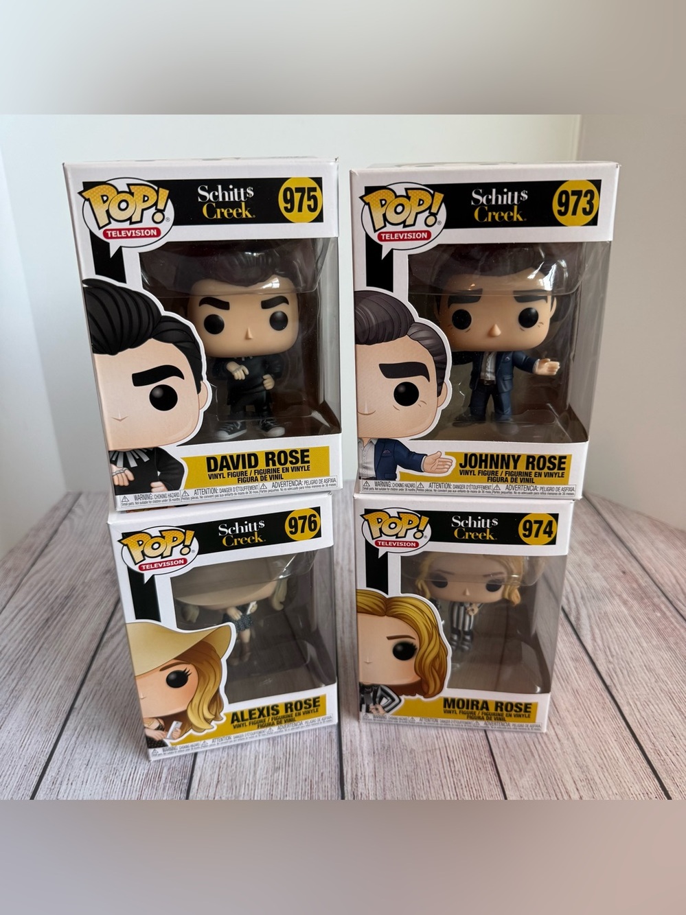 SCHITT’S CREEK Pop Television Figurine Set David Moira Johnny Alexia NIB